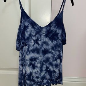 American Eagle women’s tank tie dye blue soft&sexy